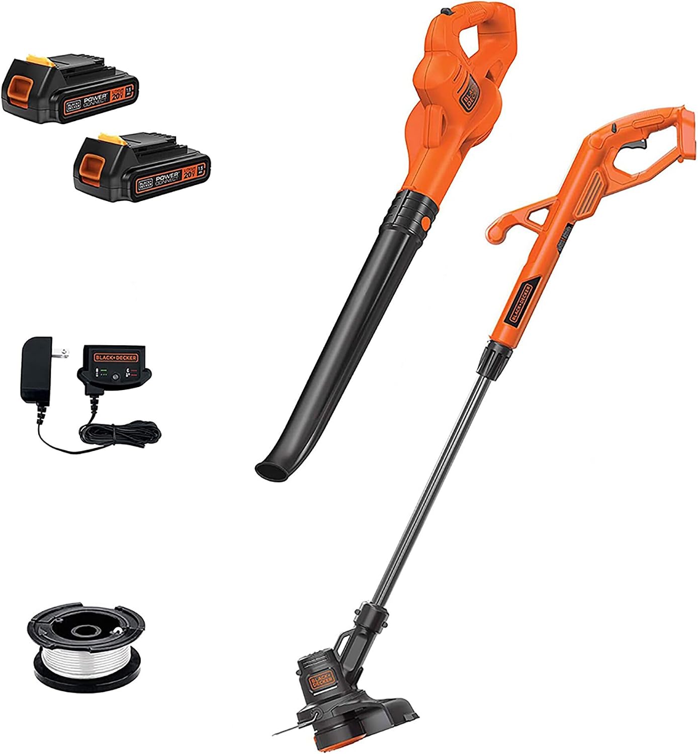 BLACK+DECKER LCC222 20-Volt Max Lithium 10" String Trimmer/Edger Sweeper 2-Battery, 1 Each