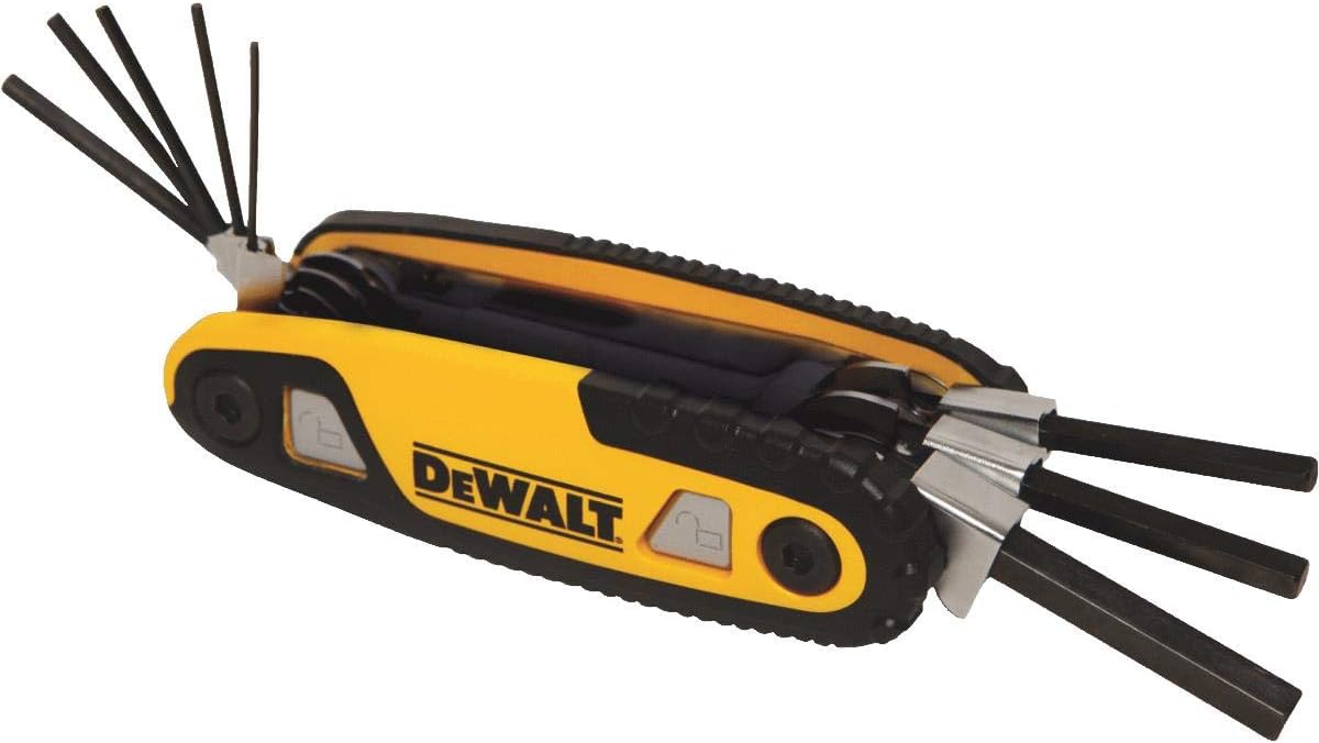 DEWALT Hex Key Set, SAE, Folding/Locking, 8 Keys (DWHT70262M)